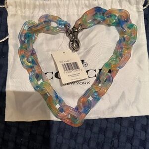 Coach Blue/Multi Resin Bag Chain